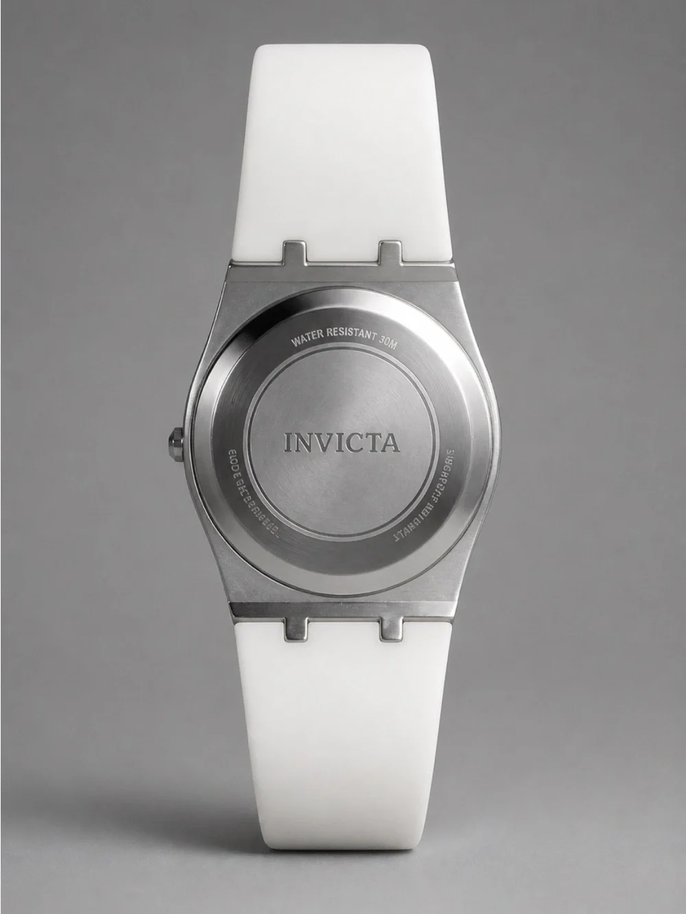 Invicta stainless steel Chronograph Watch with White silicone Strap